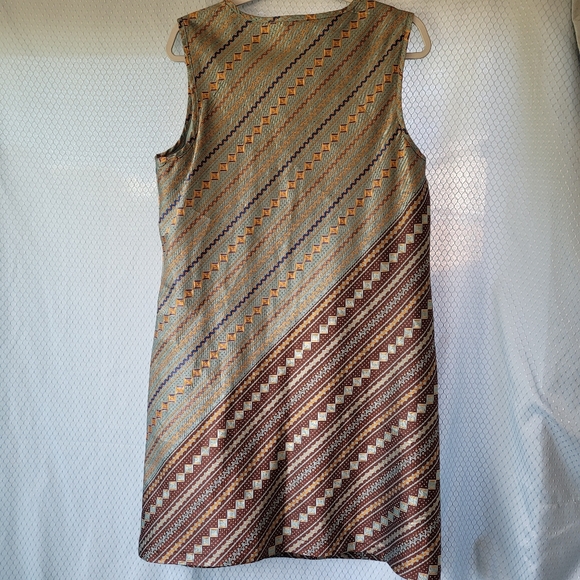 MSSP Max Studio Brocade Shift Dress Sz XL - Picture 4 of 6